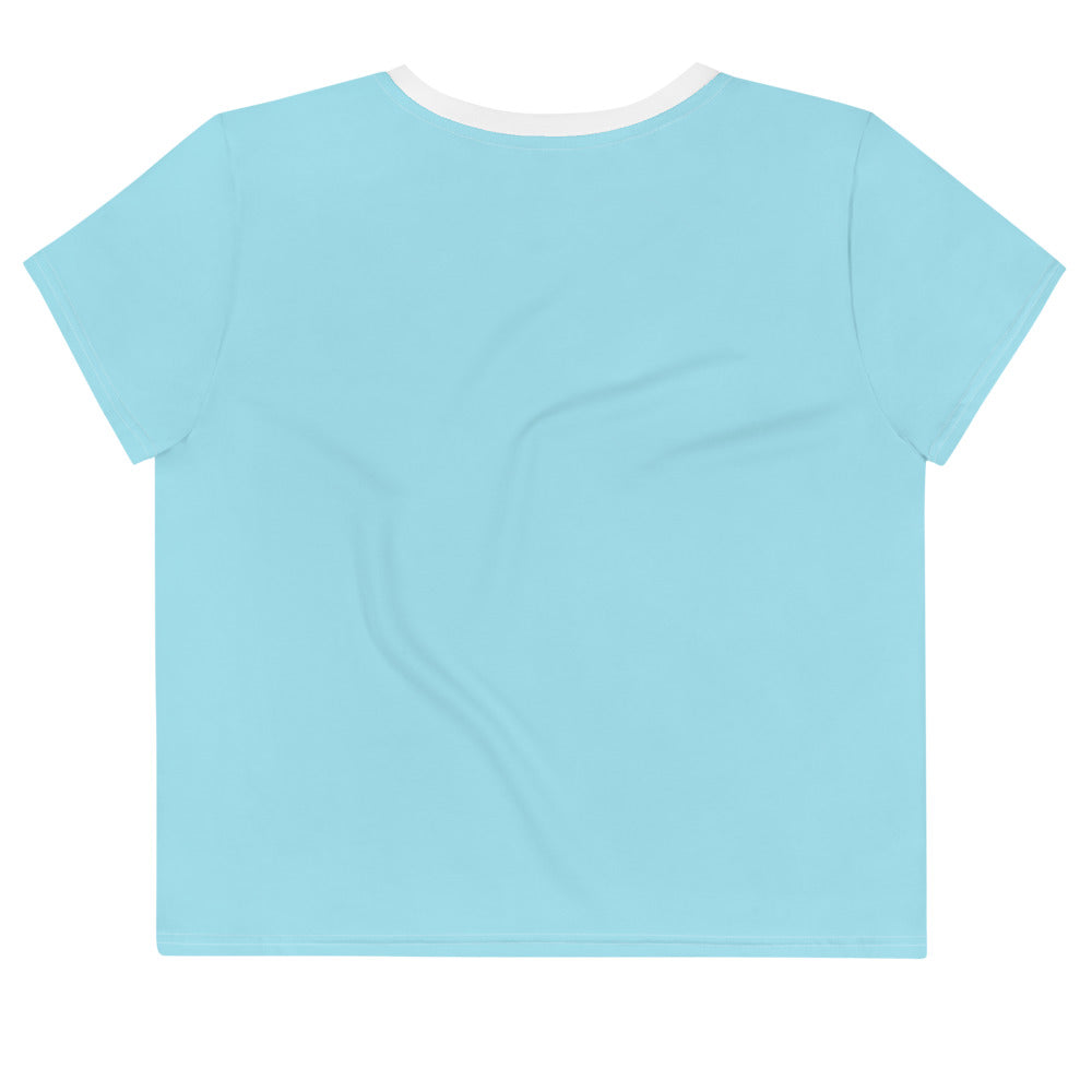 Women's Tropical Simple Wave Crop T-shirt-1