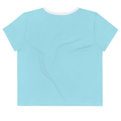 Women's Tropical Simple Wave Crop T-shirt-1