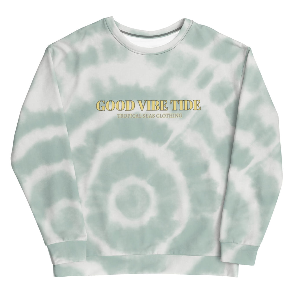 Green Tie-Dye Vibe Tropical Sweatshirt-0