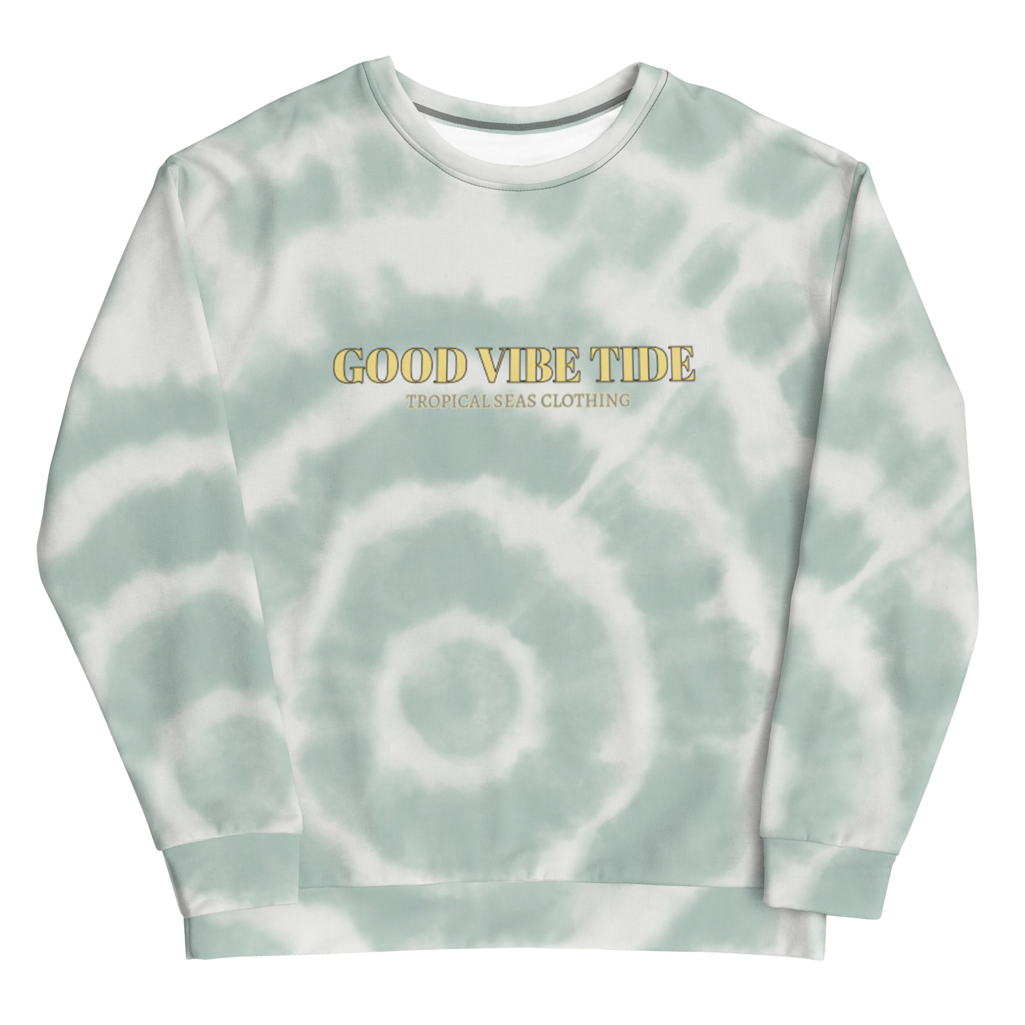 Green Tie-Dye Vibe Tropical Sweatshirt-0