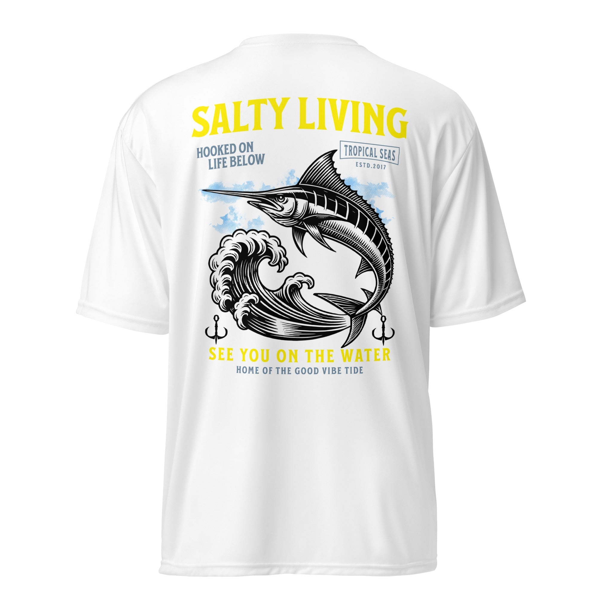 Salty Living Performance Fishing T-shirt-0