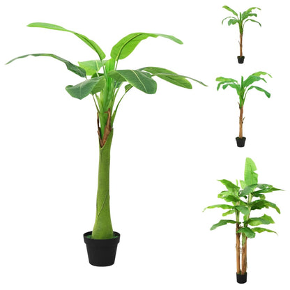 vidaXL Artificial Tree Decorative Banana Tree Fake Tree with Pot 118.1" Green-5